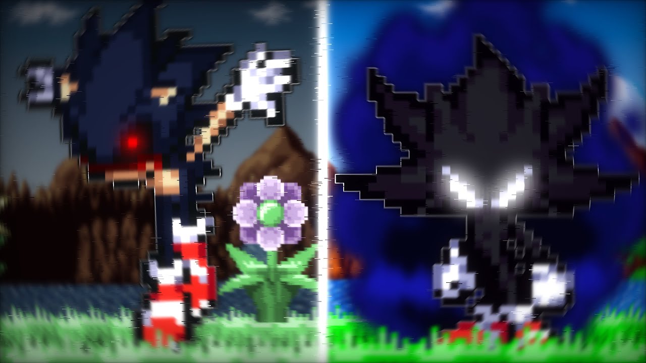 Sonic.EXE против Dark Sonic [анимация спрайтов Sticknodes]