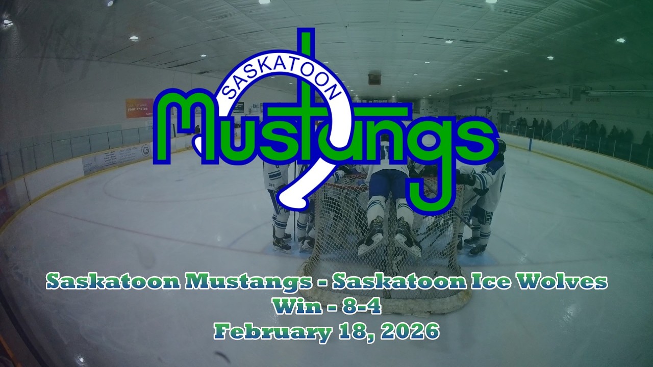 Saskatoon Mustangs vs Saskatoon Ice Wolves - Win - 8-4