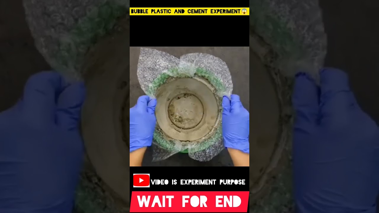 babble plastic and cement experiment😱 #viral #youtubeshorts #shorts  @5MinuteCraftsYouTube