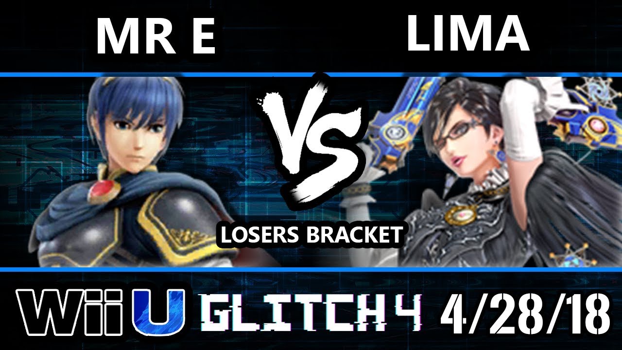 Glitch 4 - Mr E (Marth) Vs. ERG | Lima (Bayonetta) - Wii U Singles Losers Top 12