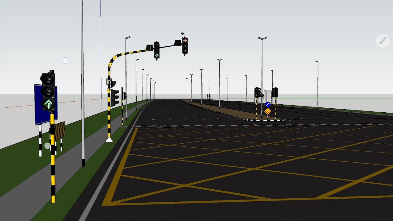 Sketchup Animation - Traffic Light Junction at Jln Datuk Mohammad Musa/Samarindah, Kuching Sarawak