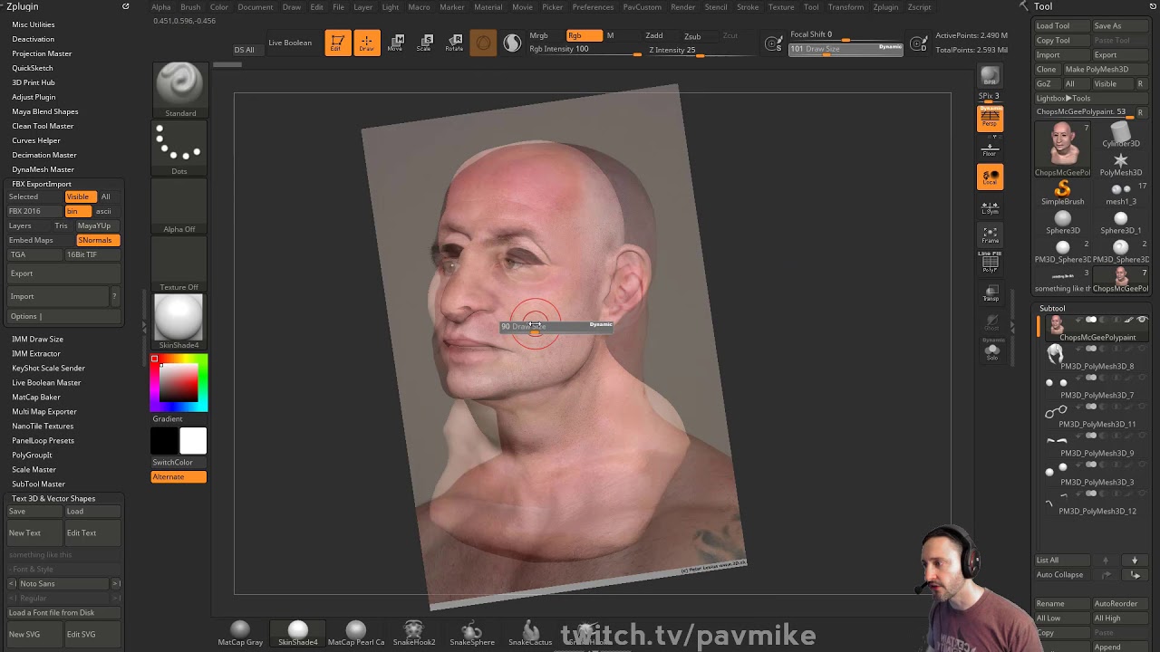 062 ZBrush Spotlight PolyPainting Skin From Photos