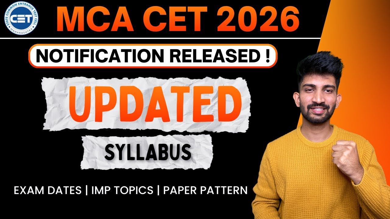 Mca Cet 2026 New Updates Syllabus | Mca Cet Exam Dates 2026