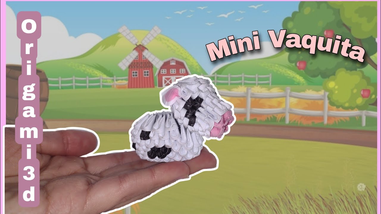 Mini Vaquita en origami 3d 🐄🐮 fácil | Carol Sandoval