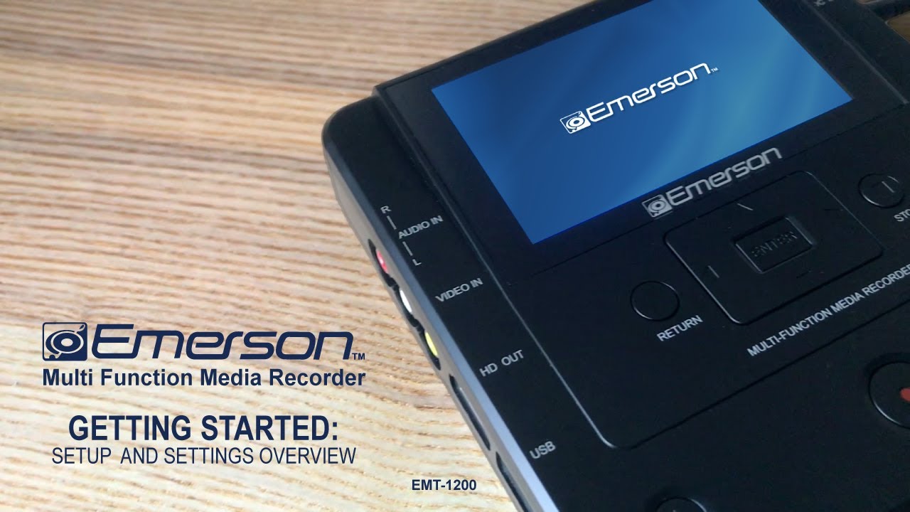 Emerson Multi Function Media Recorder - Getting Started - Setup