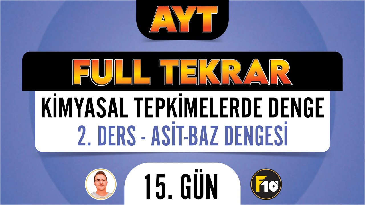 15.G&Uuml;N l KİMYASAL TEPKİMELERDE DENGE - 4 #kimyaadası ✨