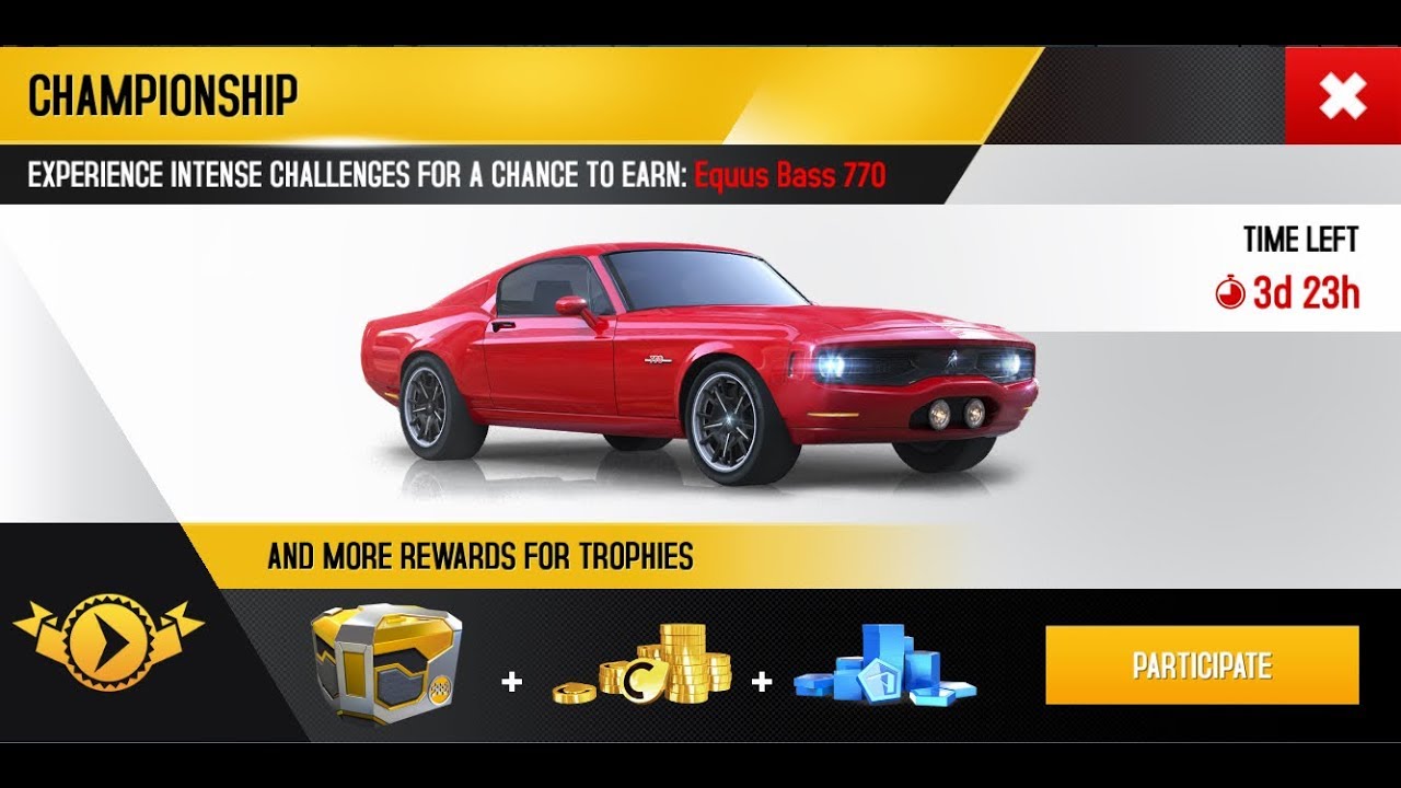 Asphalt 8 Equus Bass 770 Championship French Guiana First look,Sound and all you need to know
