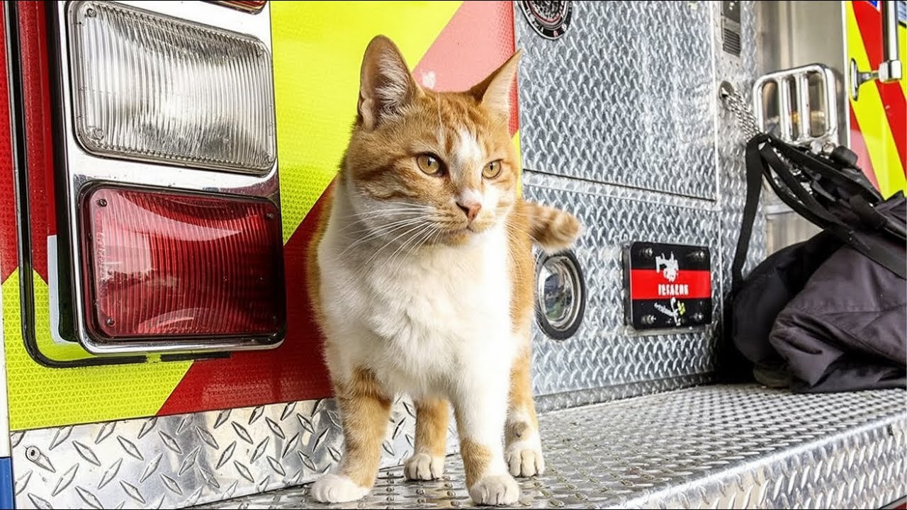 Dieser obdachlose Kater w&auml;hlte die Feuerwehrleute als seine neue Familie