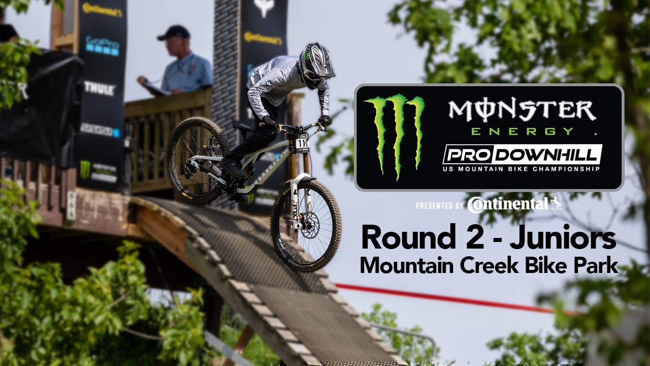 Monster Energy Pro Downhill Cat 1 Juniors Race Coverage - Round 2, Mountain Creek Bike Park