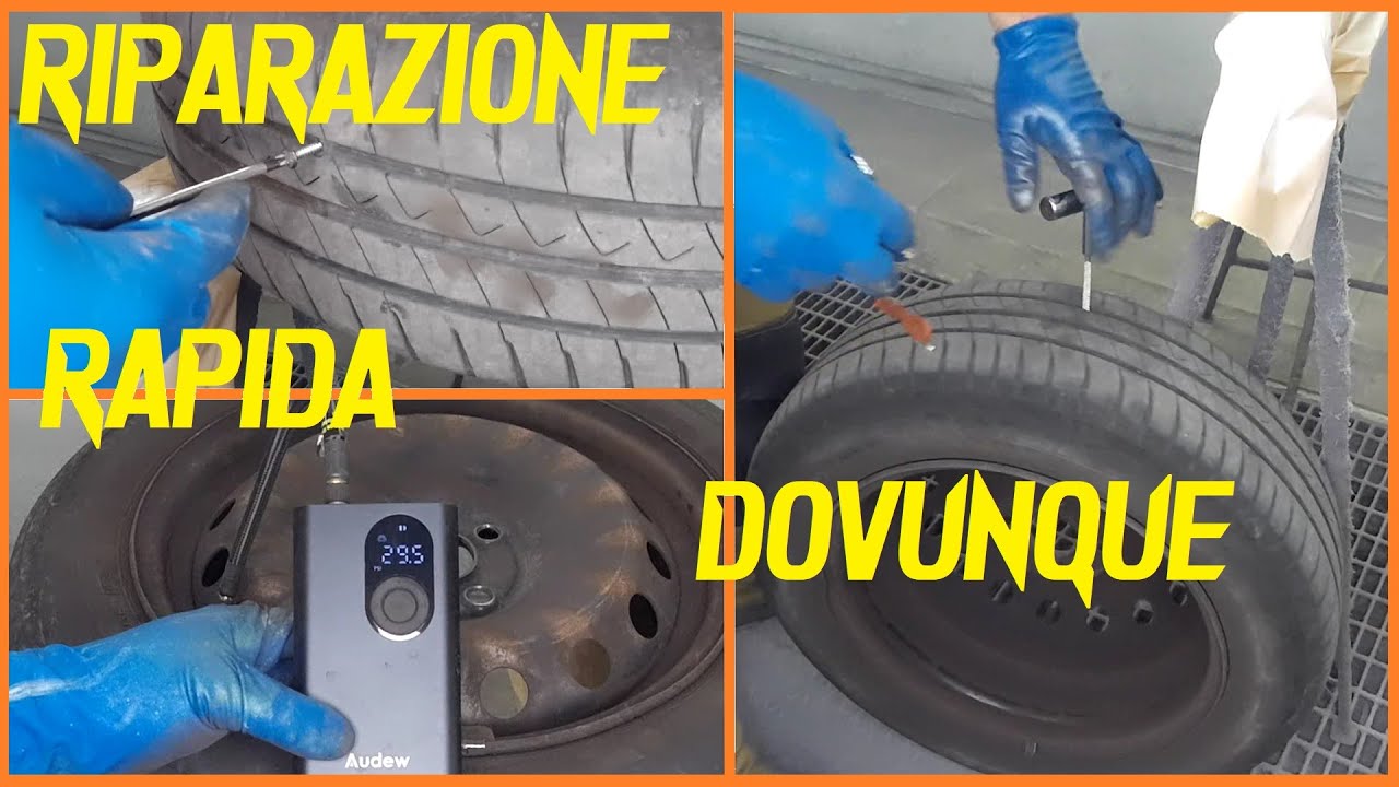 come riparare una gomma forata , ovunque