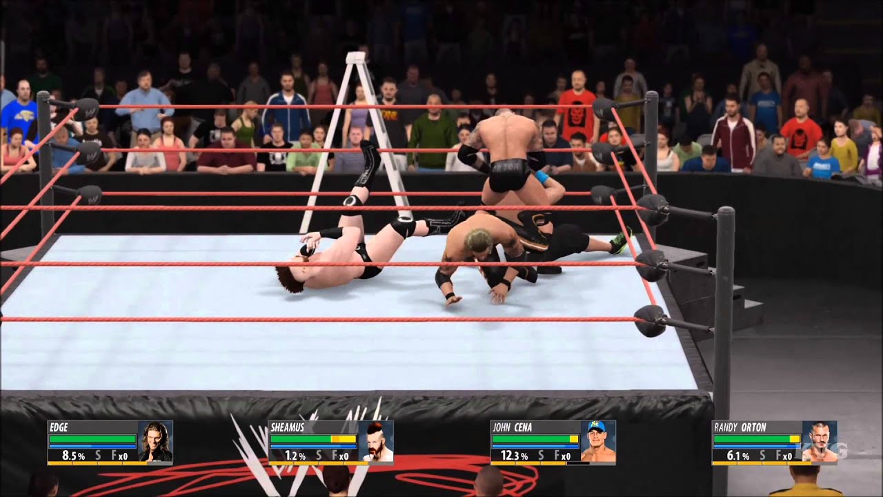 WWE 2K16 - TLC Match | Edge vs Sheamus vs John Cena vs Randy Orton Gameplay (HD)