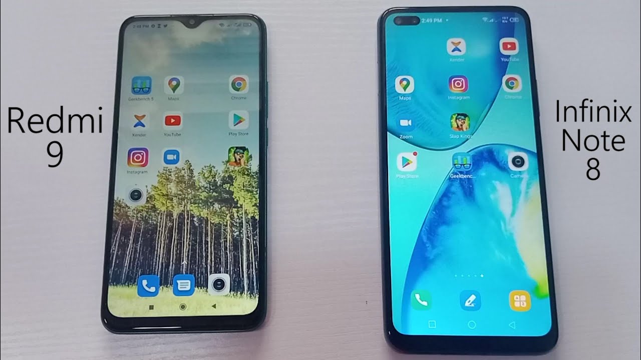 Infinix Note 8 vs Redmi 9 Speed Test Comparison | RAM Management