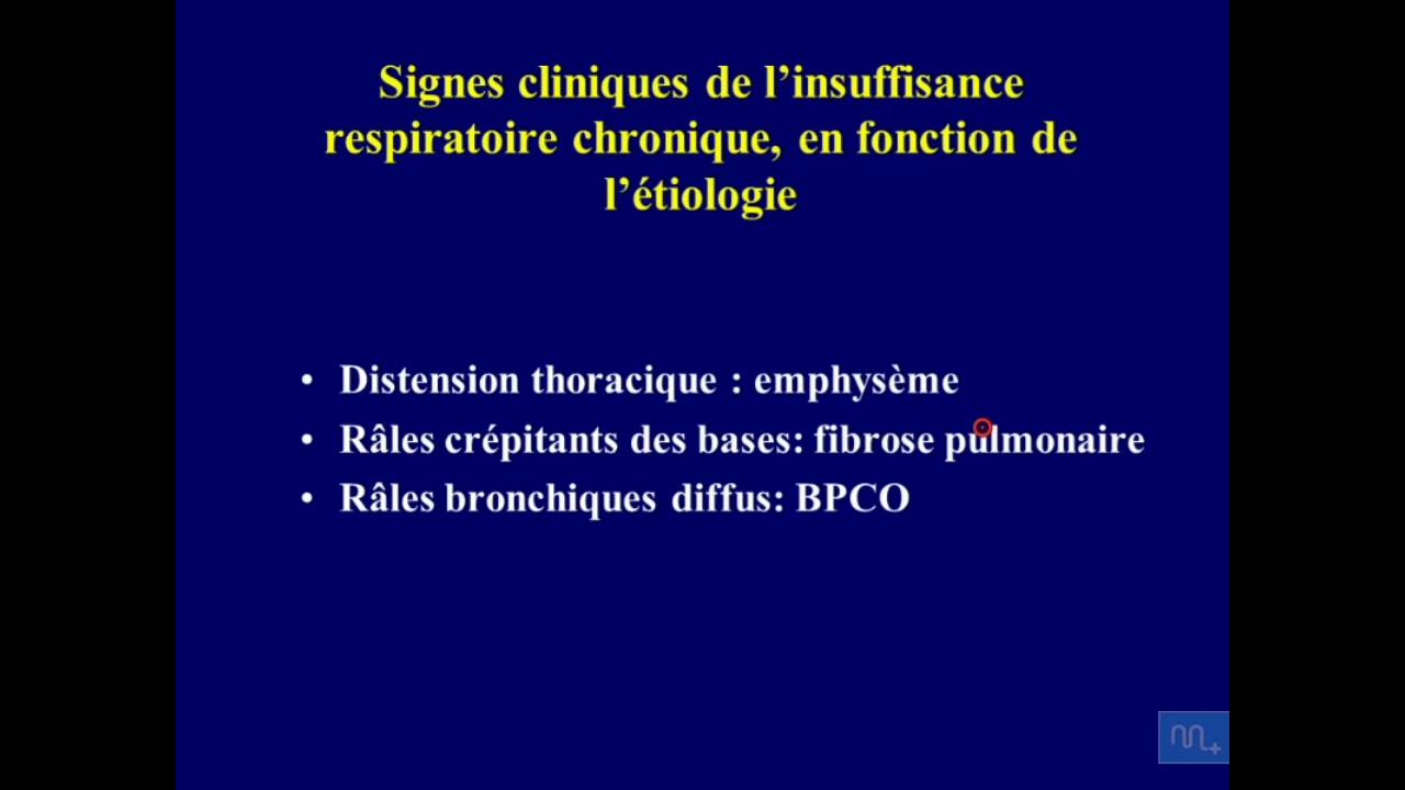 Semiologie de l'insuffisance respiratoire   Partie 4