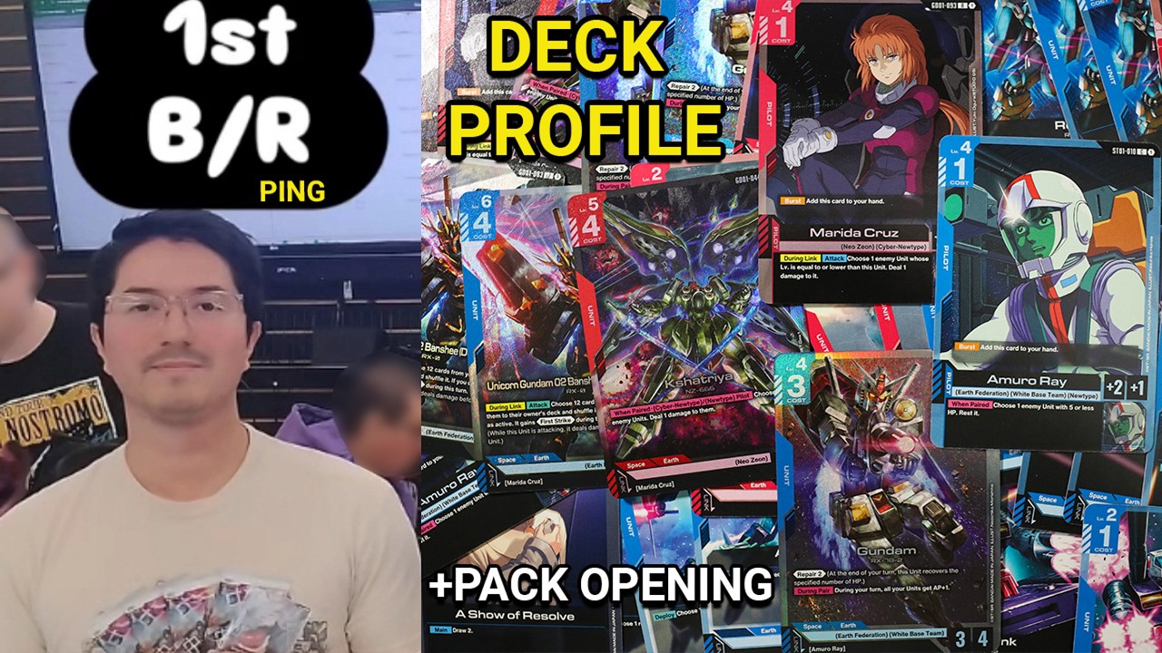1st Place Blue/Red Ping Deck Profile | Gundam Card Game