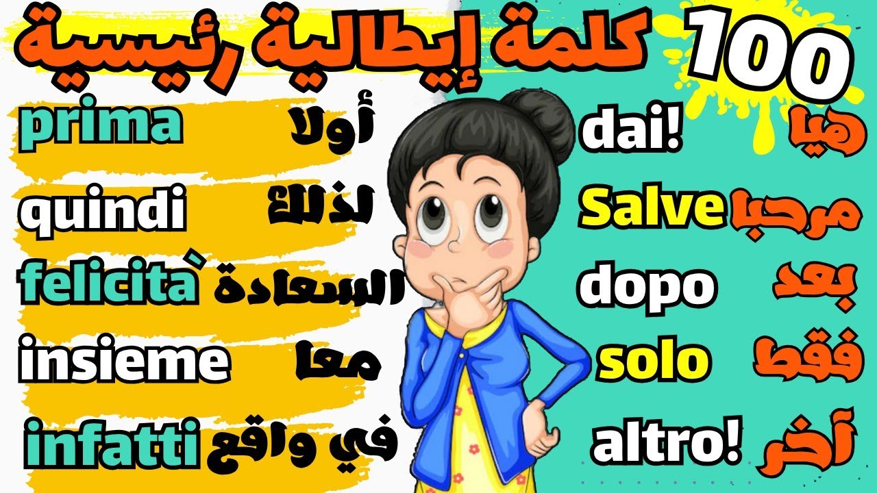 💥هذا الدرس سيطور مهارتك في التواصل بالإيطالية بفعالية ويعلمك 100 كلمة أساسية | تعلم الإيطالية بسهولة