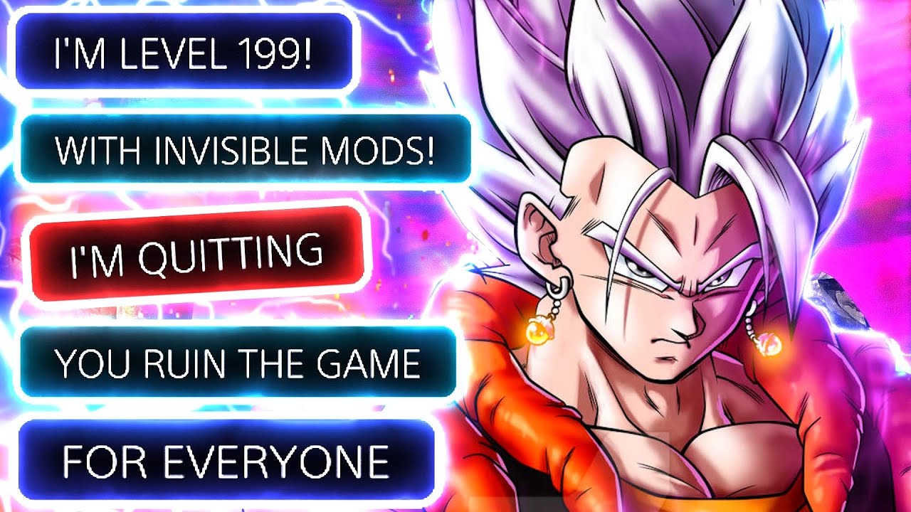 He's An INVISIBLE Level 199 Modder. So I Used True Ultra Instinct Gogito. I Then Made Him Rage Quit.