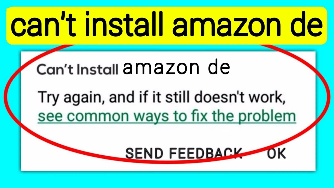 AMAZON DE app DOWNLOAD problem solve | not INSTALL in play store & ios