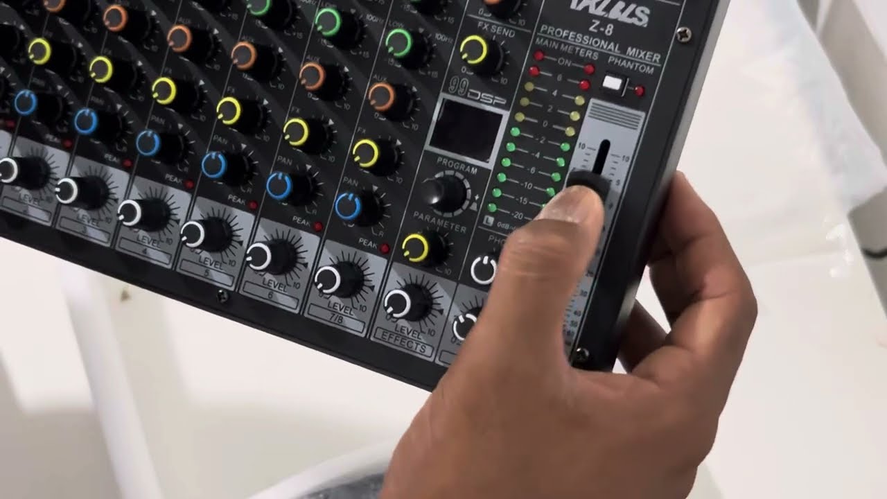 Unboxing Mesa De Som Tkl bls Z8 Com 8 Canais e Bluetooth do AliExpress