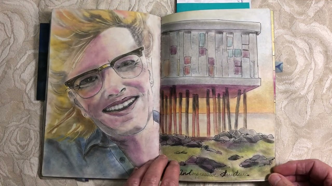 Fogo Island Inn Travel Journal Sketchbook Flip Through