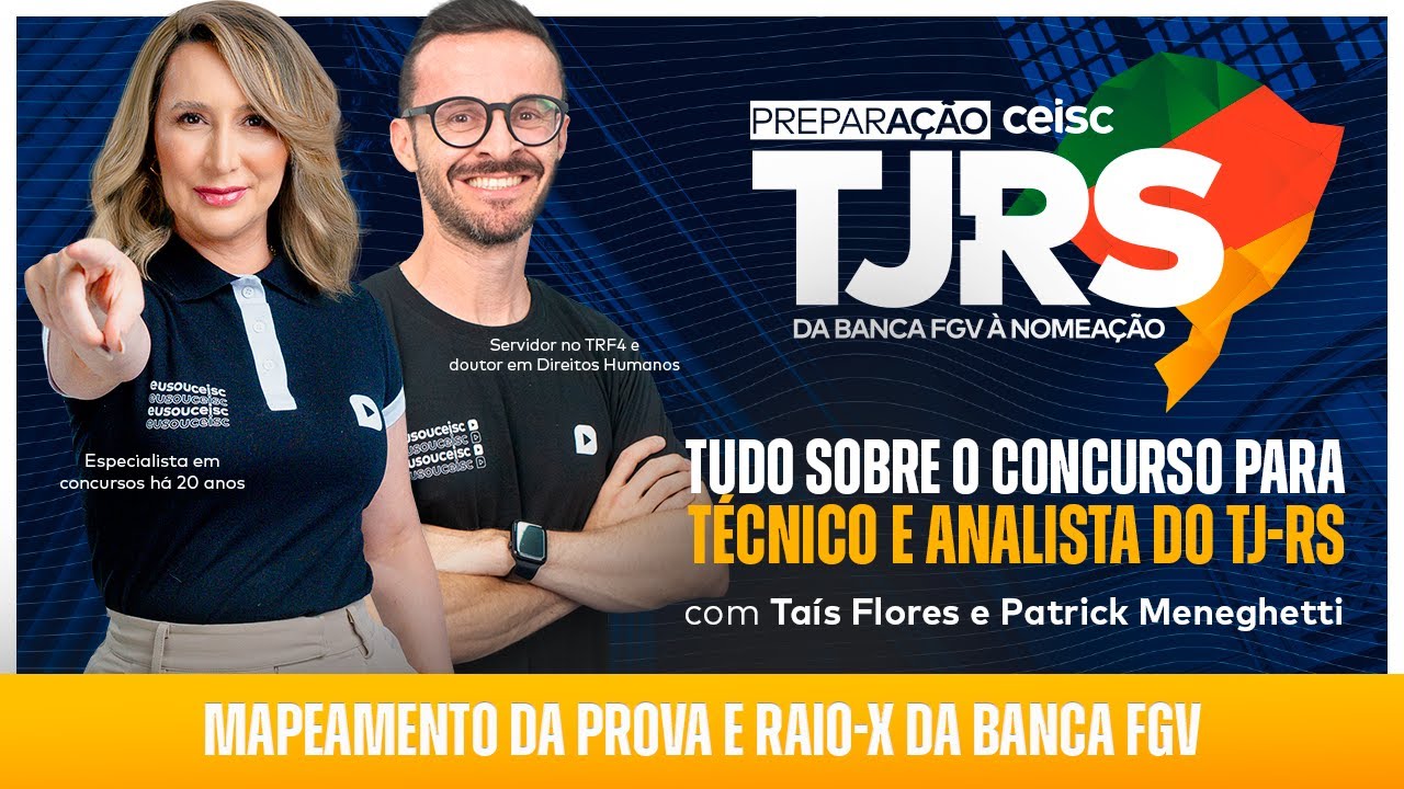 Concurso TJ-RS | TUDO o que você precisa saber para Analista e Técnico + Banca FGV