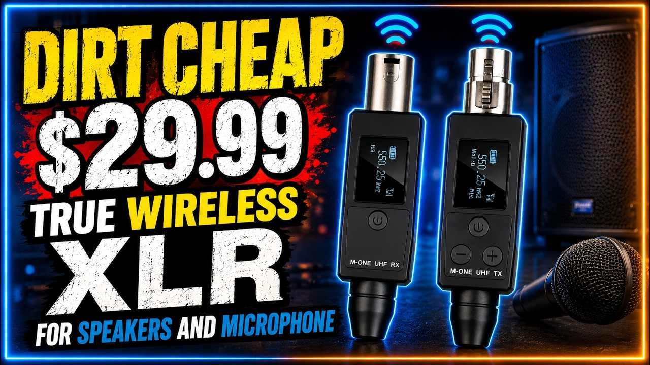 DIRT CHEAP $30 True Wireless XLR for Speakers DJ Setup | M-One from Temu Unboxing