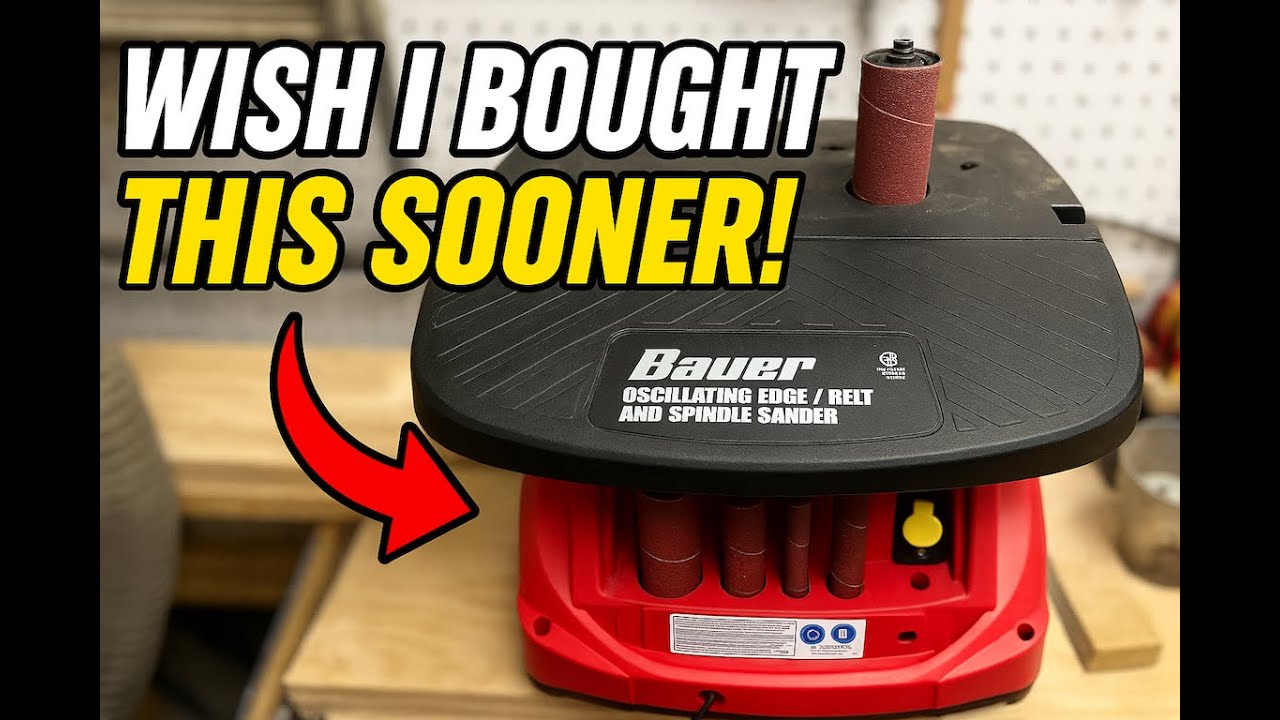 Ленточно-шпиндельный шлифовальный станок Harbor Freight Bauer с осциллирующим краем. Распаковка и...