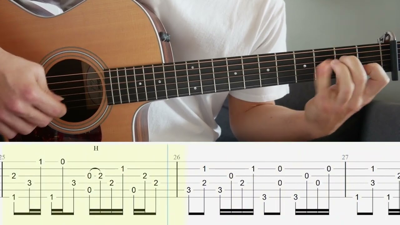No One Knows My Name - Marc Scibilia - Guitar Tutorial + TABS on screen