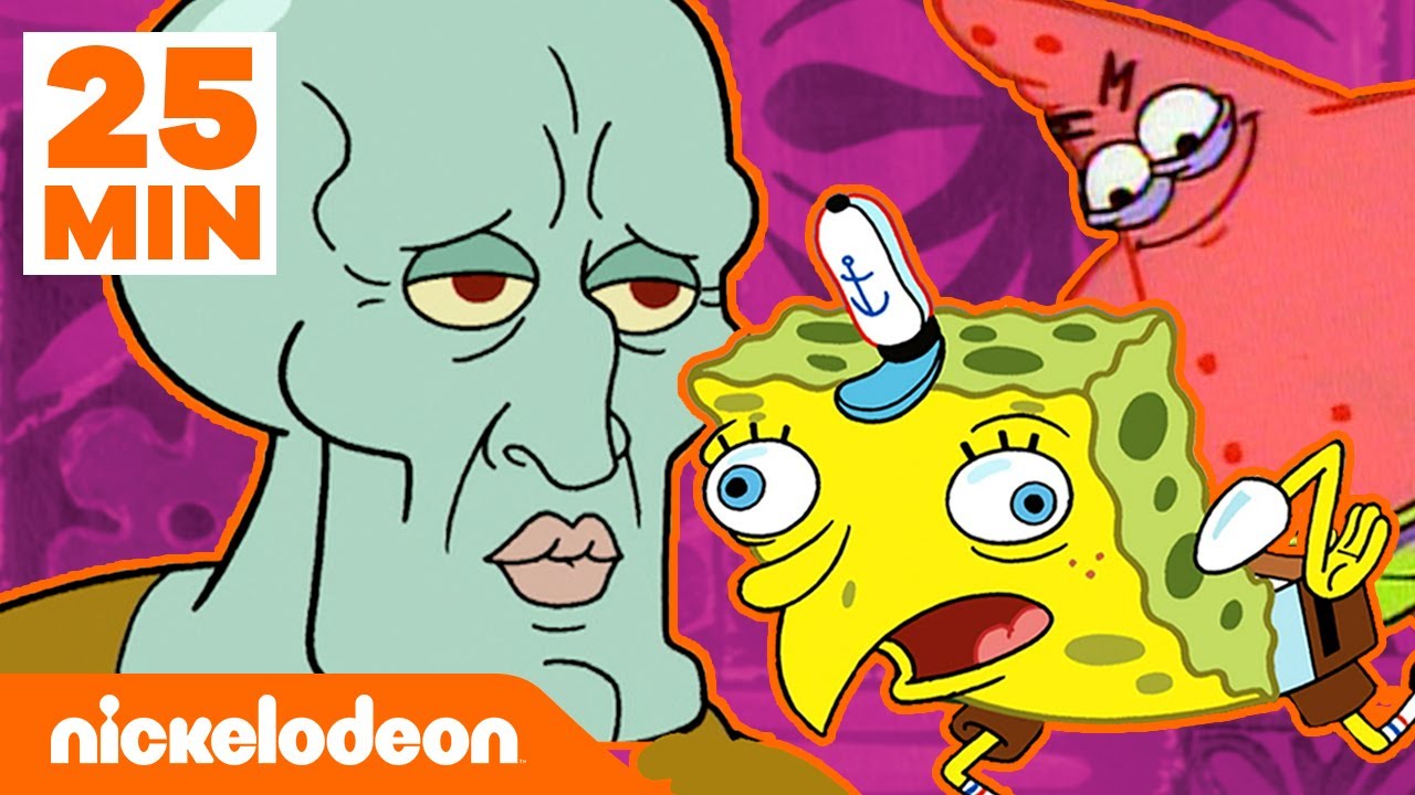 SpongeBob | 25 MIN memowych scen ze SpongeBoba | Nickelodeon Polska