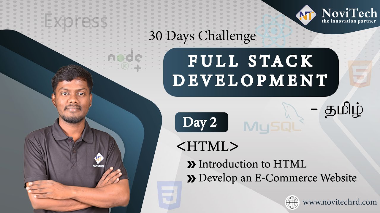 30 Day FSD MasterClass | Day 2 | Tamil | NoviTech | Learn Full Stack Development from Scratch.