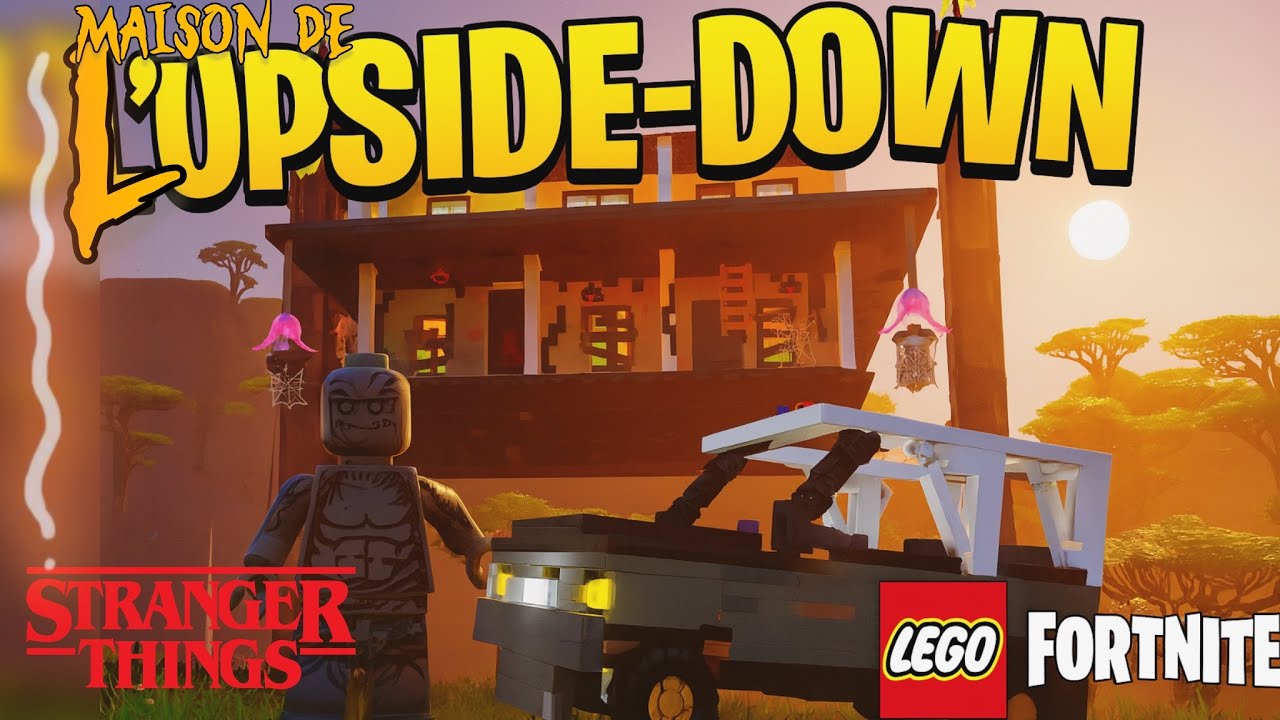 Construire La maison dans le monde à l'envers de Stranger Things sur Lego Fortnite 