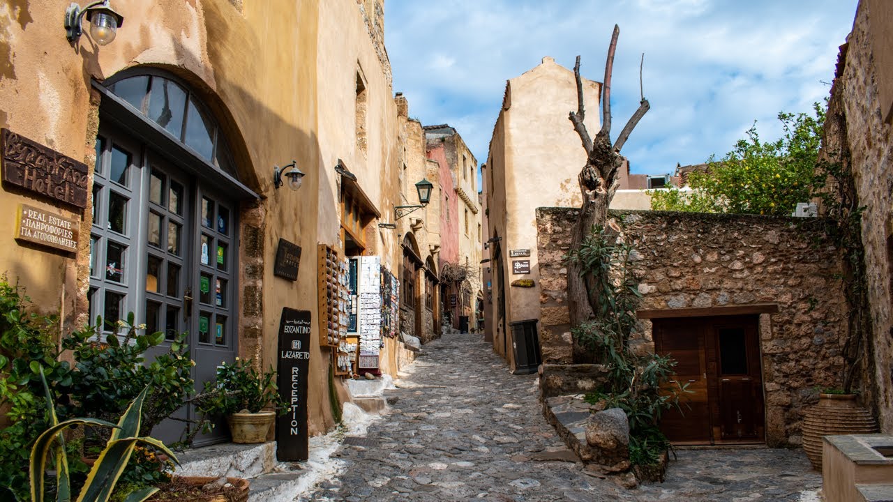 Walking in Monemvasia - Greece [4K]