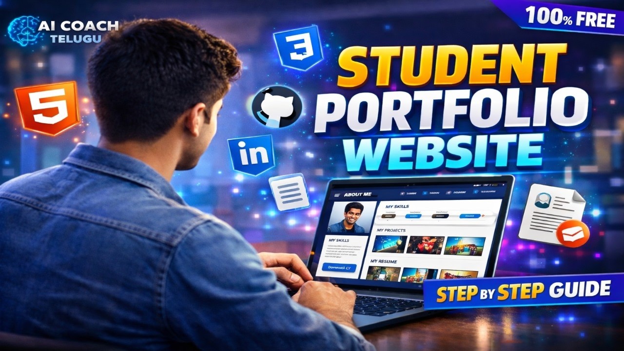 Job-Ready Student Portfolio Website 2026 | Build Using AI | Telugu