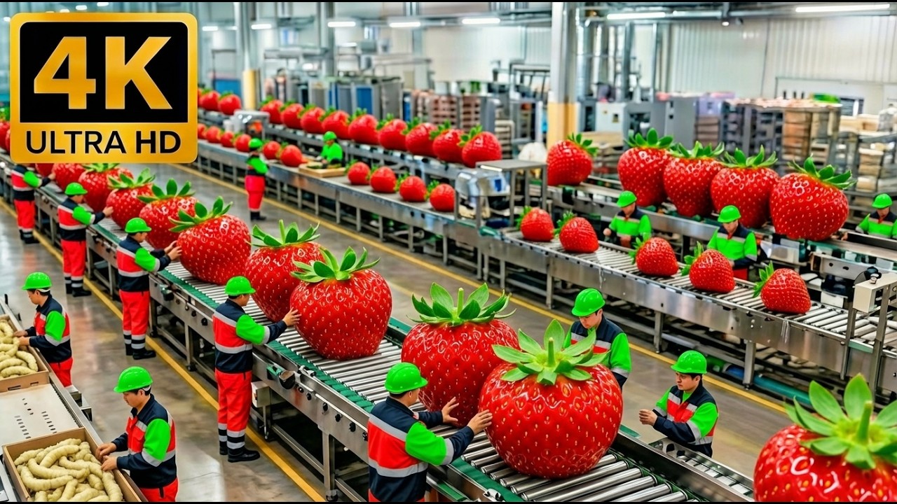 Millones de Fresas al Día: Dentro de una Fábrica Colosal