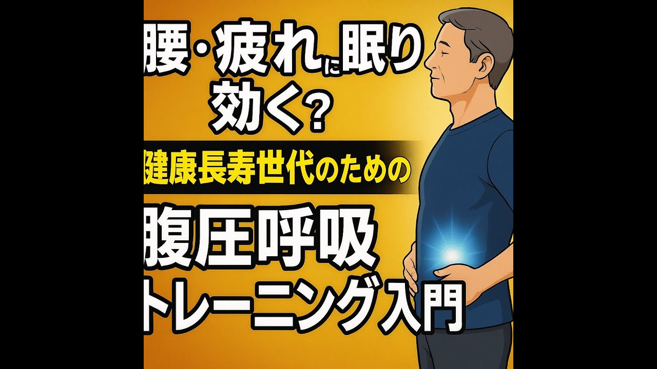 【スタンフォード大も実践】たった3分で腰痛・ストレス・睡眠の質が劇的改善!「腹圧呼吸」があなたの体を変える!