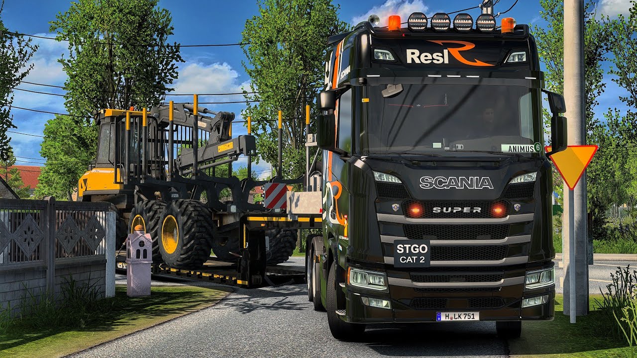 Heavy Haul Through Forest Offroads to Narrow Village Streets | #ets2 1.58