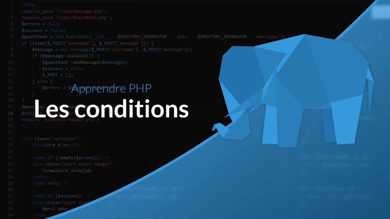 Apprendre le PHP : Chapitre 7, Les conditions