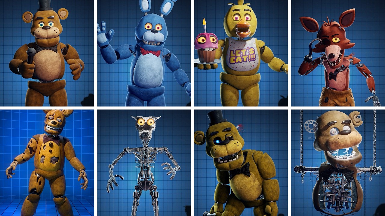 FNAF Movie Animatronics Jumpscare & Workshop Animations