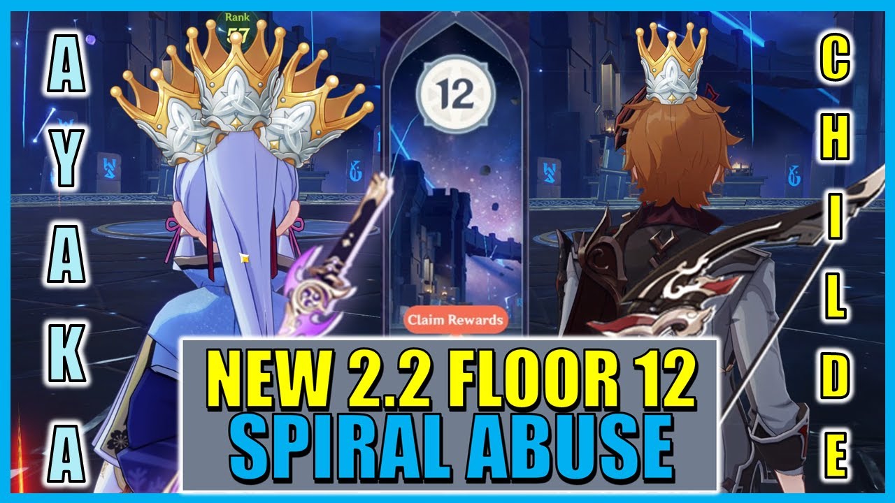 NEW 2.2 Spiral Abyss Floor 12 C0 Ayaka Freeze and C0 Childe Vape | Genshin Impact