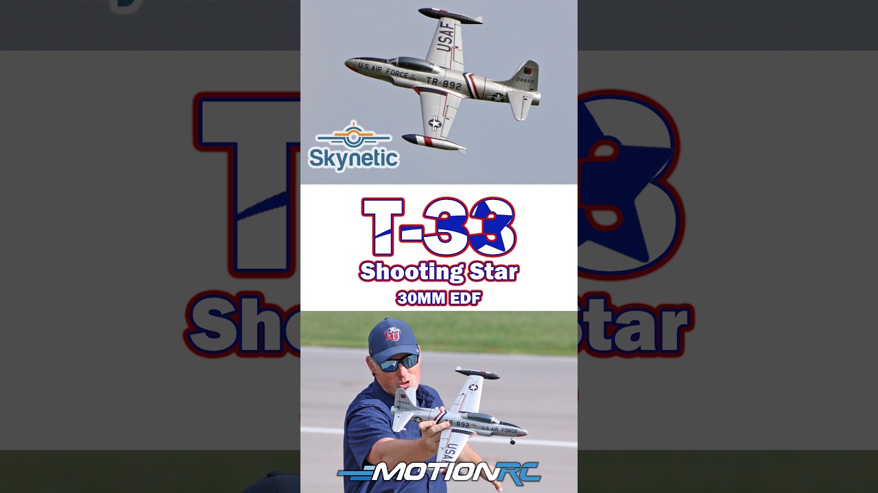 Аэробатика одной кнопкой на Skynetic T-33 Shooting Star 30mm EDF #rc #t33 #shootingstar