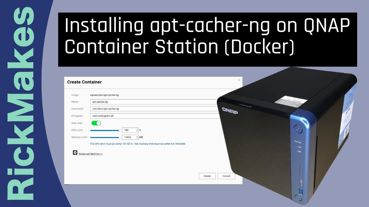 Installing apt-cacher-ng on QNAP Container Station (Docker)