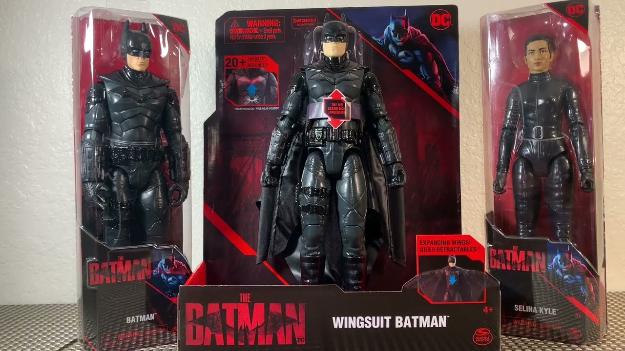 The Batman Spin Master Movie Collection 12” Figure Review  Batman Wingsuit Batman Selina Kyle DC2022