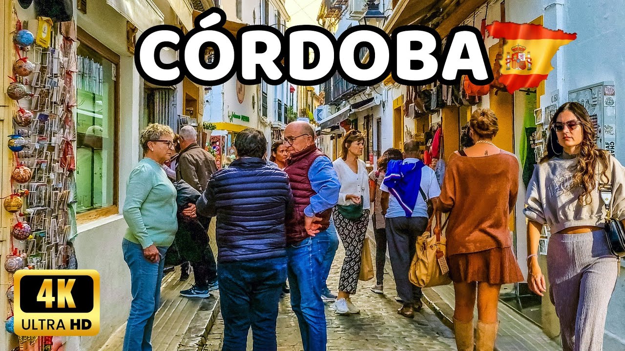 🇪🇸[4K] Пешеходная экскурсия по КОРДОВЕ - Самые красивые города мира - Андалусия, Испания