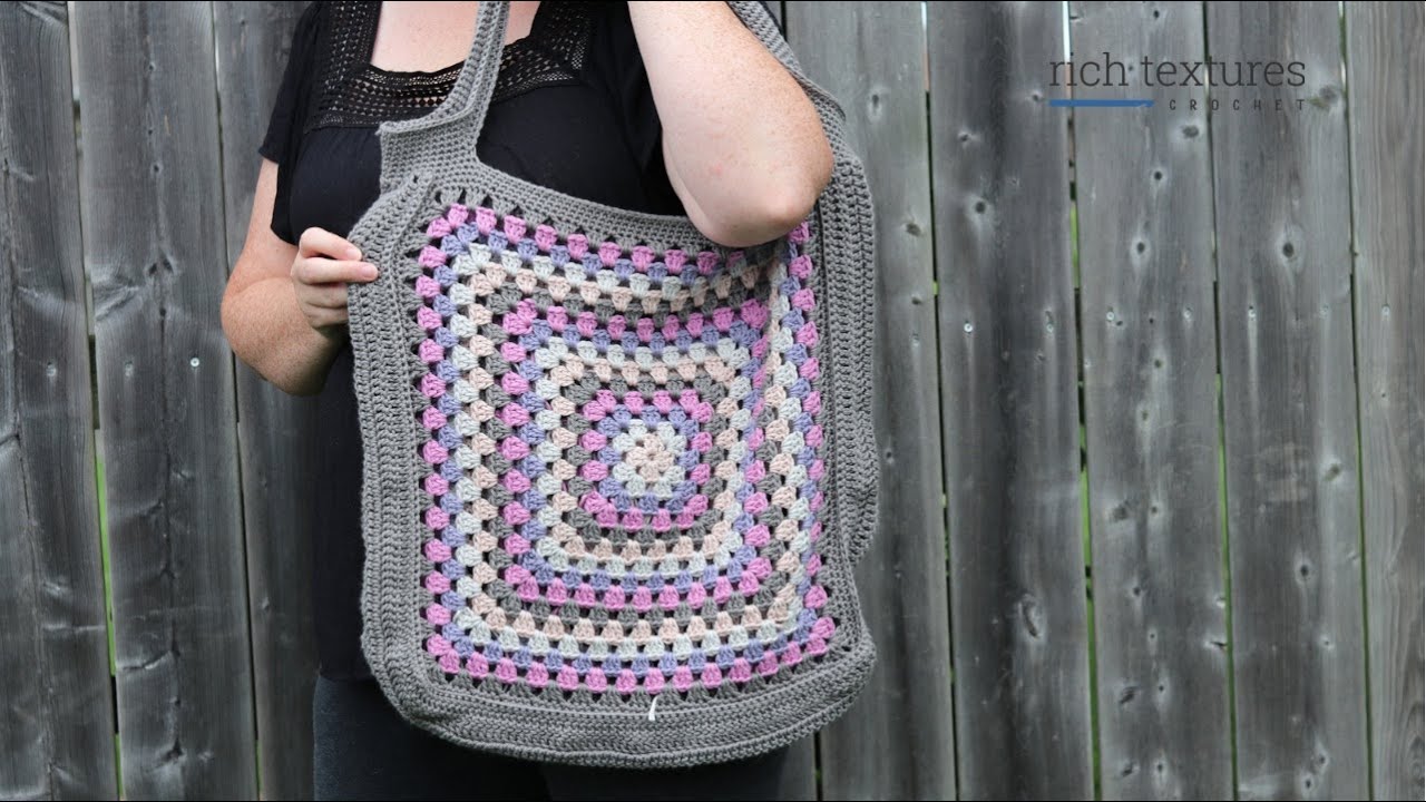 Granny Square Market Bag Crochet Pattern