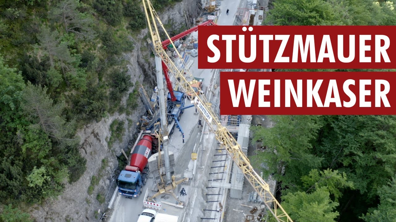 Erneuerung der Stützmauer am Weinkaser an der Deutschen Alpenstraße