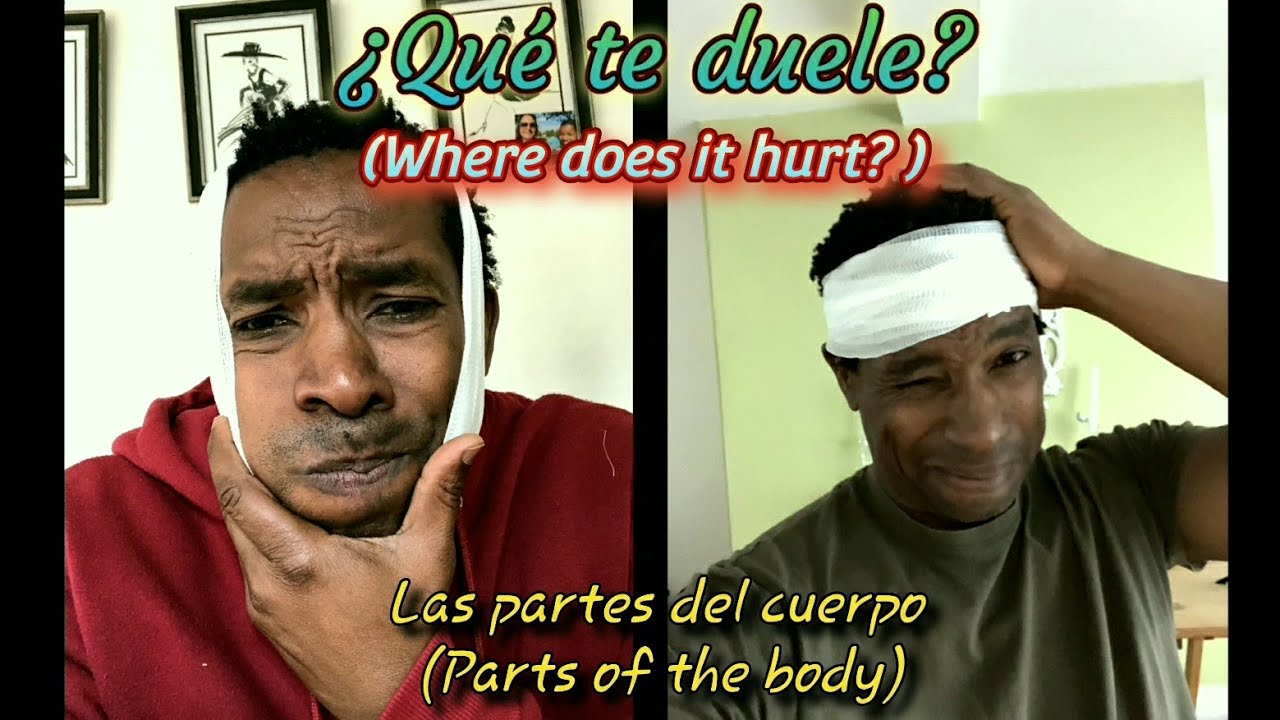 &iquest;Qu&eacute; te duele? (Where does it hurt?) Parts of the body - Spanish song (Reggaeton)