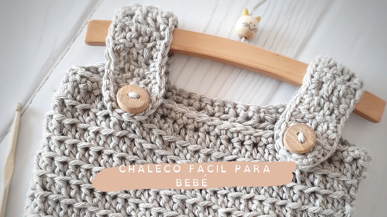 Cómo tejer un chaleco fácil para bebé a crochet?