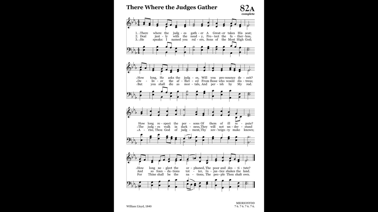 There Where the Judges Gather (Meirionydd) 2024 Psalter 82A