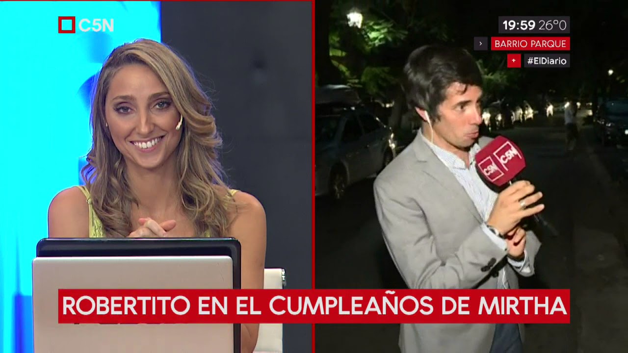 Roberto Funes en el cumplea&ntilde;os de Mirtha