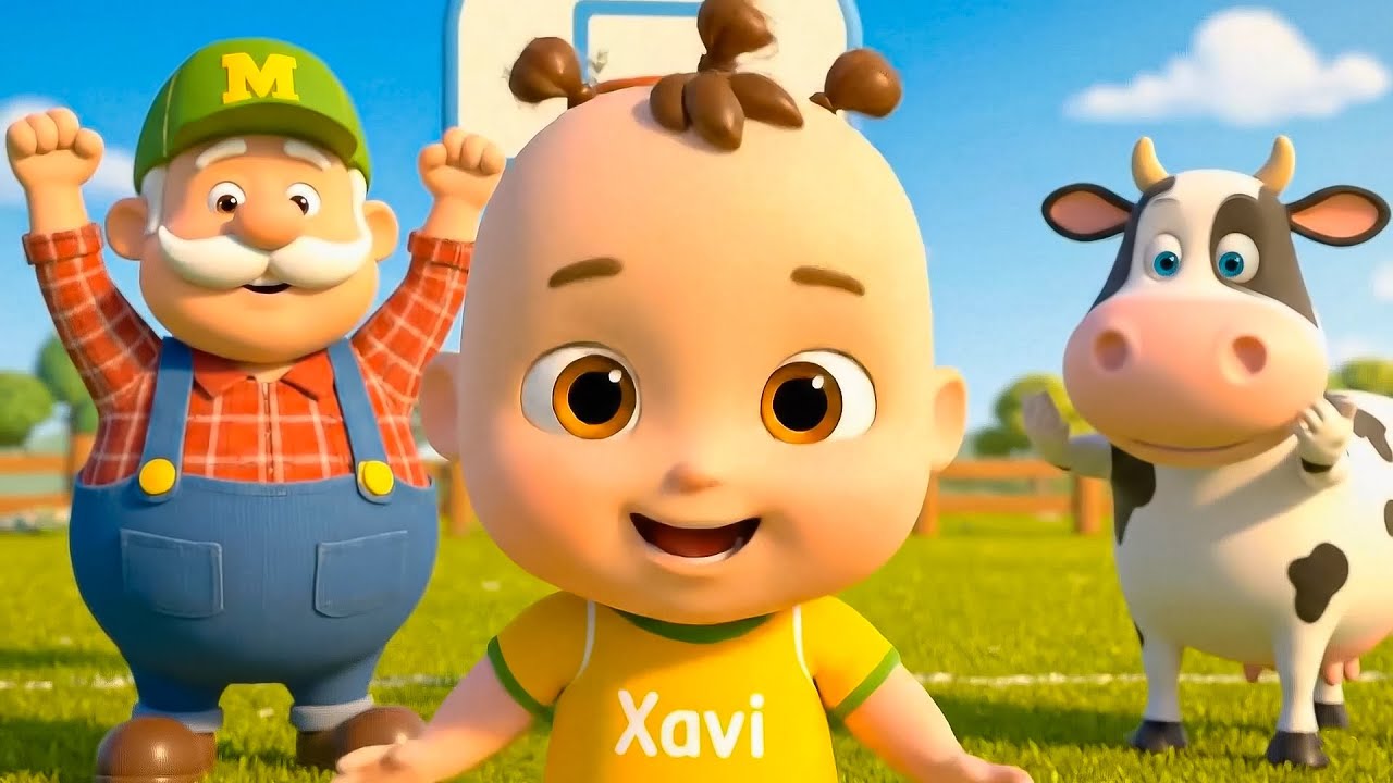 Old MacDonald Had a Farm with Sport Balls | Basketball, Soccer, Tennis | Xavi & Anna Nursery Rhymes