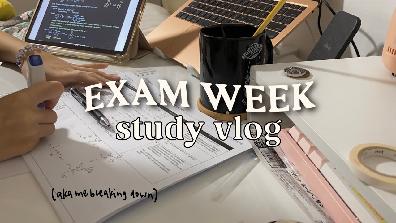 exam week study vlog | crystal shopping, lots of caffeine & breakdowns 🤓📚🔫